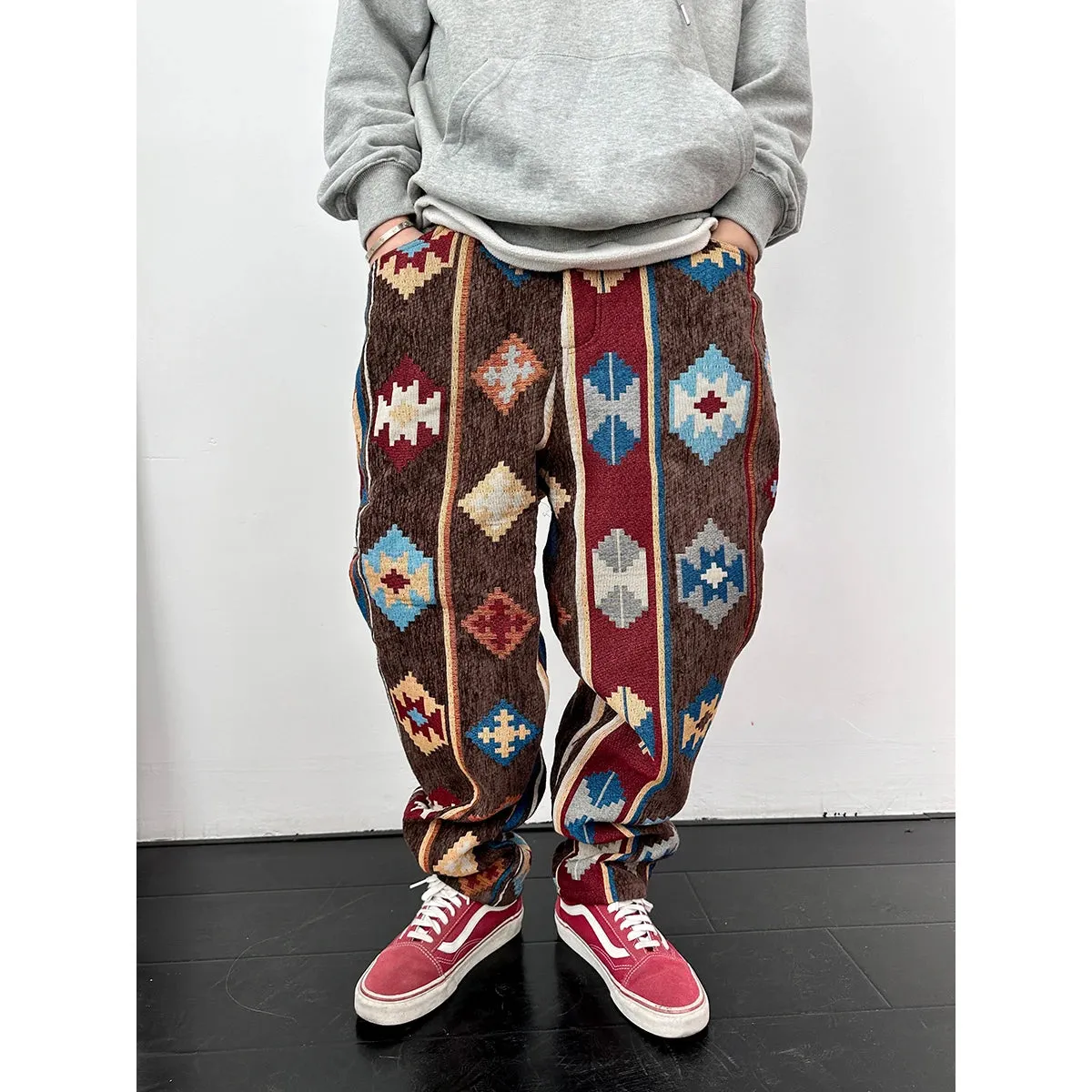 Native American powow harajuku bohemian loose cotton trousers