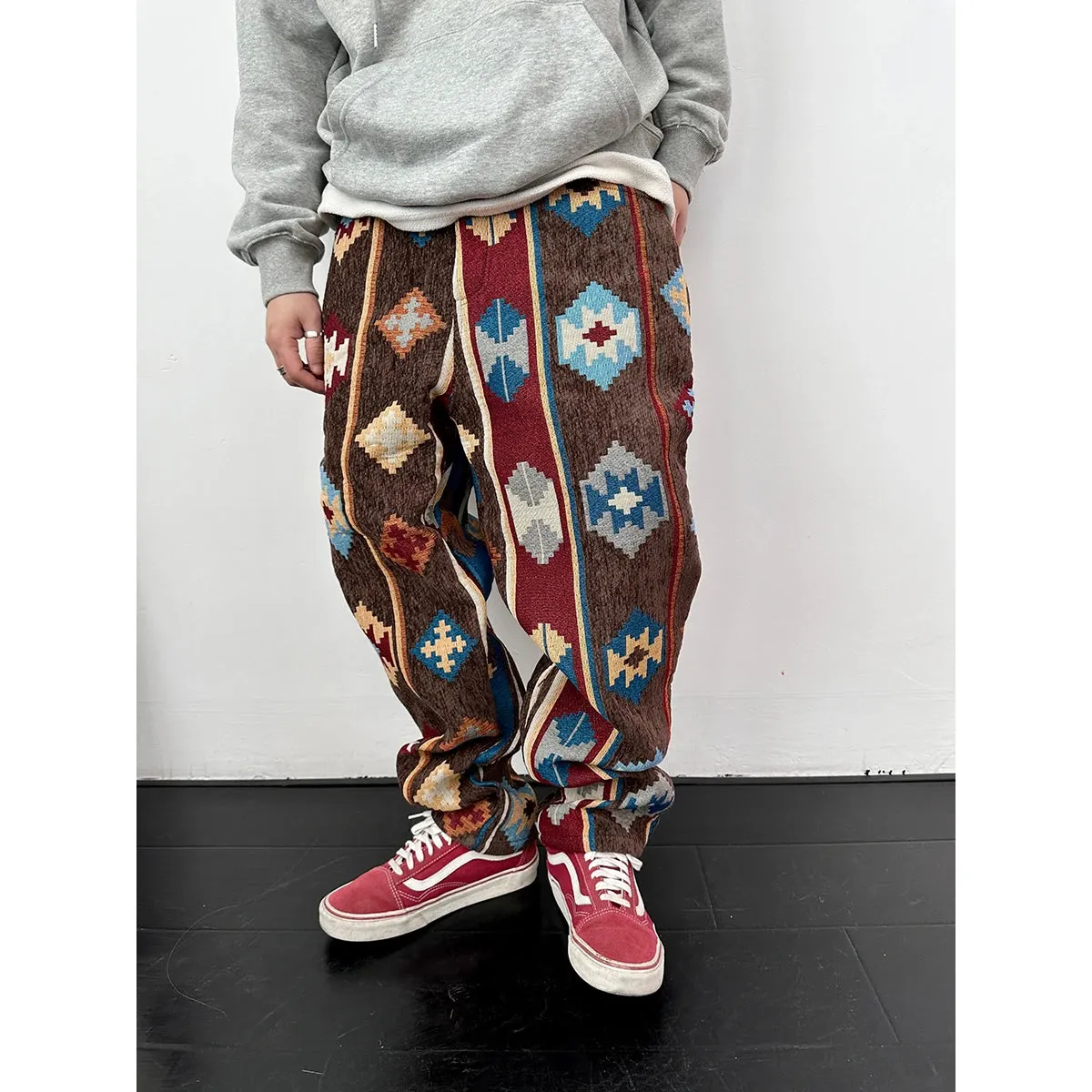 Native American powow harajuku bohemian loose cotton trousers