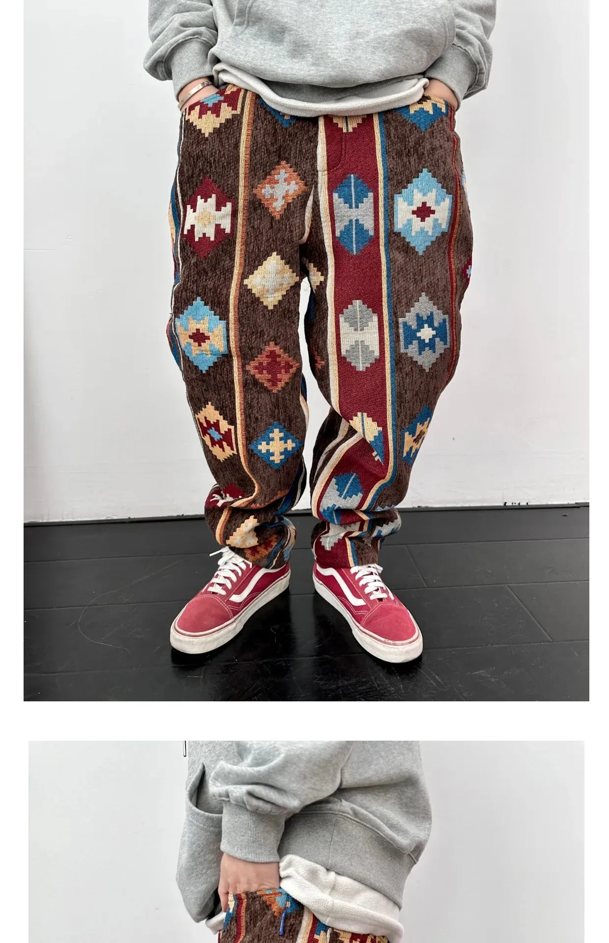 Native American powow harajuku bohemian loose cotton trousers