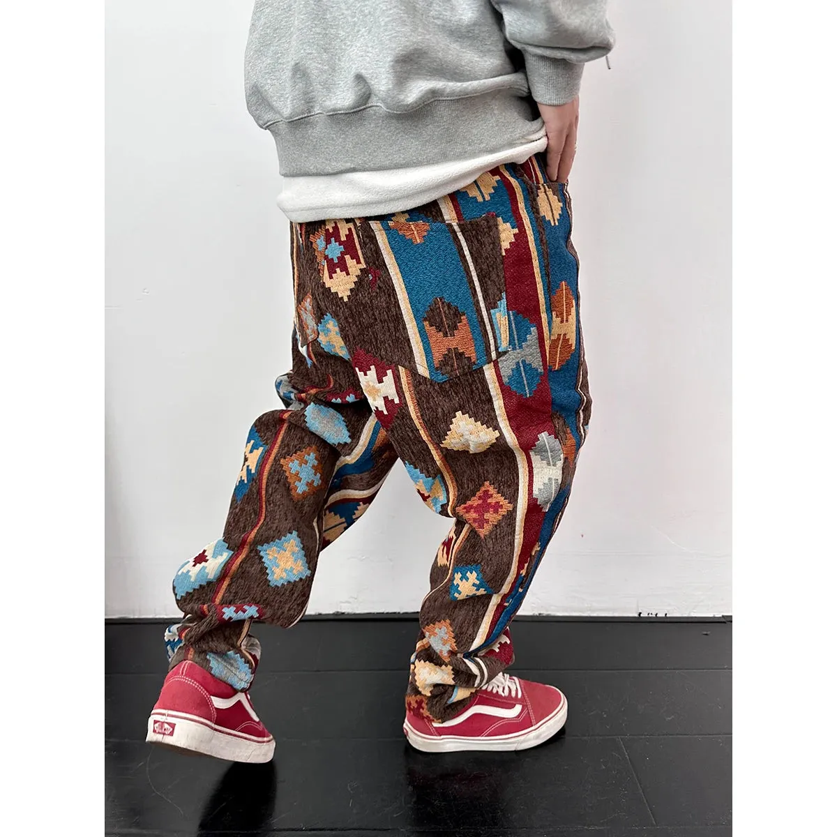 Native American powow harajuku bohemian loose cotton trousers