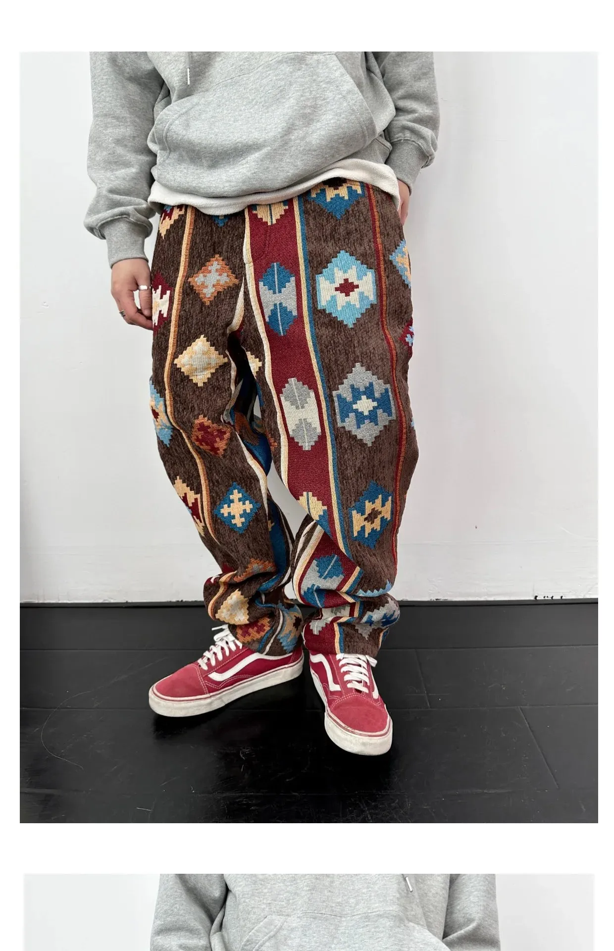 Native American powow harajuku bohemian loose cotton trousers