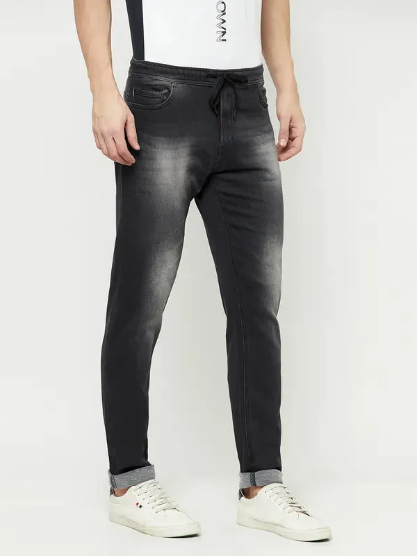 Octave Men Black Heavy Fade Stretchable Jeans