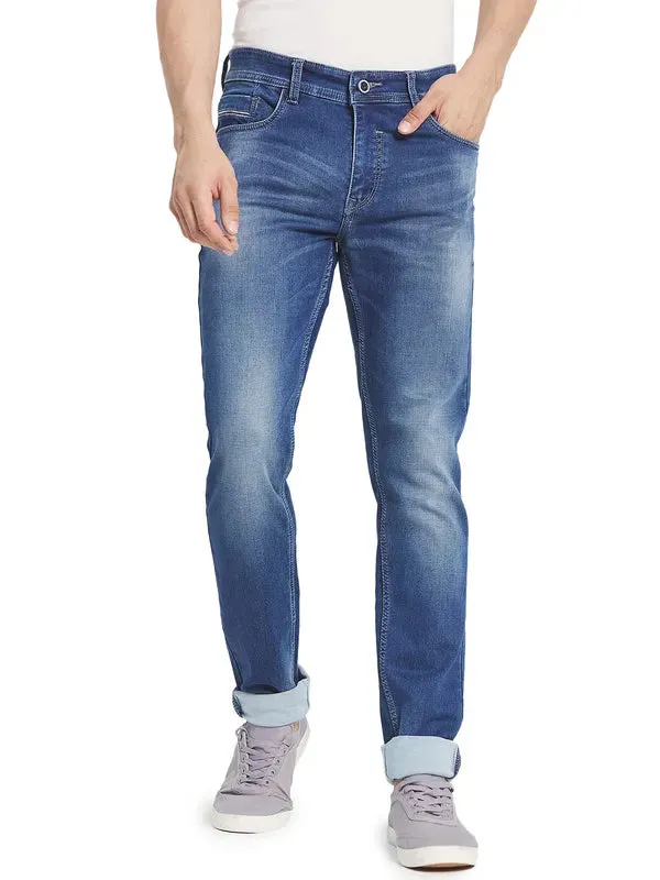 Octave Men Blue Light Fade Mid-Rise Jeans