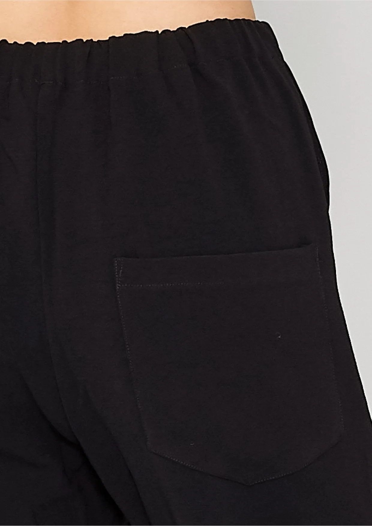 PANTS STRETCH HIGH WAIST - black plain by BERENIK