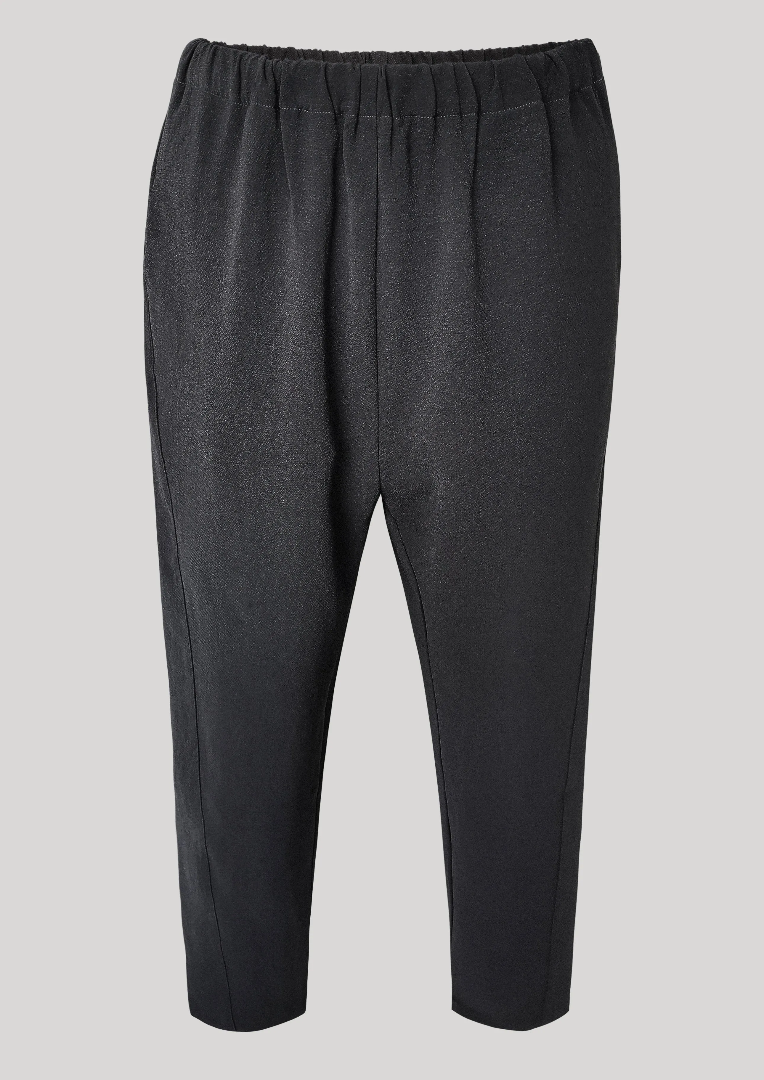 PANTS STRETCH HIGH WAIST - black plain by BERENIK