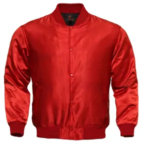 Personalized Varsity Jacket Red Satin Jacket Mens Letterman Jacket