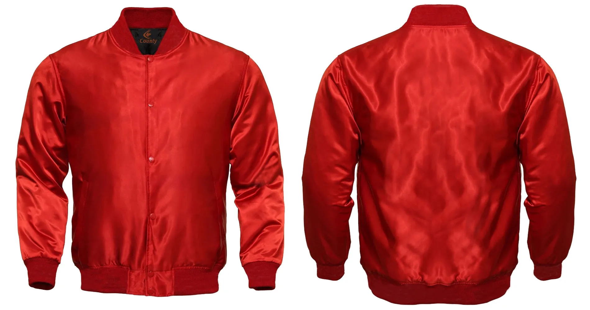 Personalized Varsity Jacket Red Satin Jacket Mens Letterman Jacket