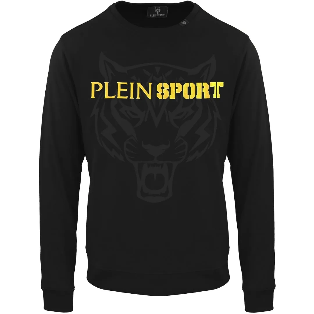 Plein Sport Large Branded Logo Tiger Black Jumper