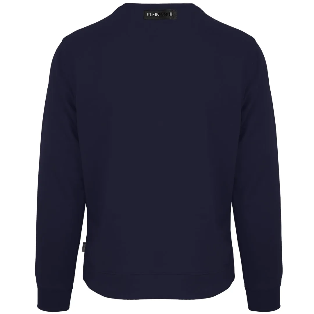 Plein Sport Large Circle Logo Navy Blue Jumper