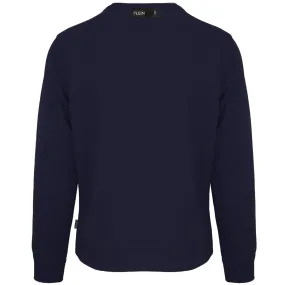 Plein Sport Large Circle Logo Navy Blue Jumper