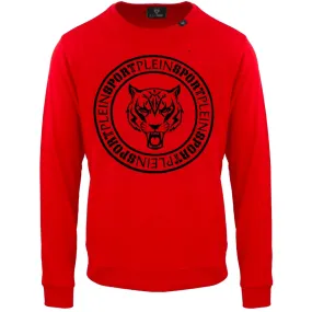 Plein Sport Large Circle Logo Red Jumper