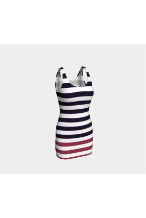 Plum Striped Bodycon Dress