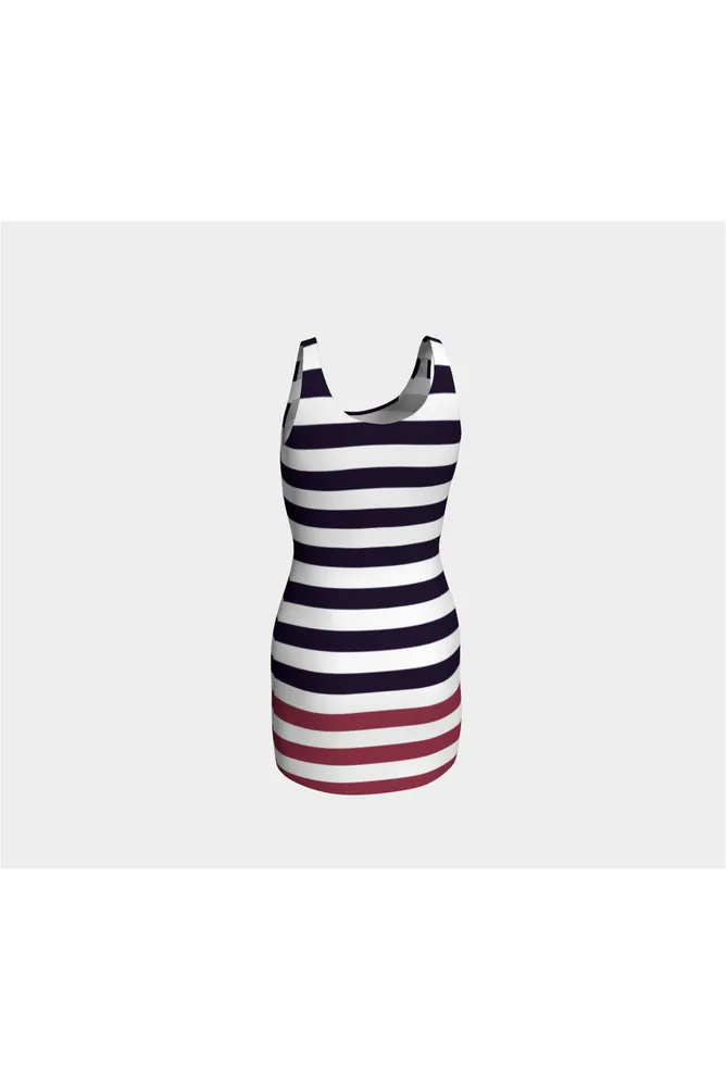 Plum Striped Bodycon Dress