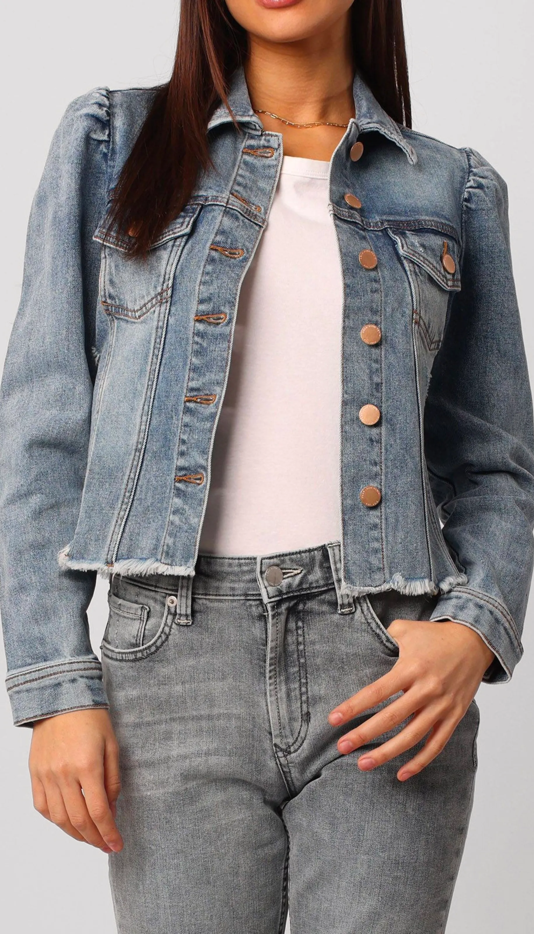 Roselyn Cut Off Jacket - Mallow