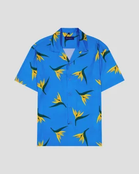 SG Camp Collar Shirt - Sky Blue Strelitzia