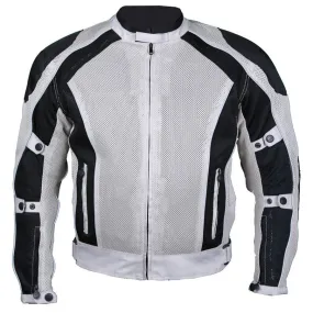 Silver Summer Joy Mesh Motorcycle Jacket