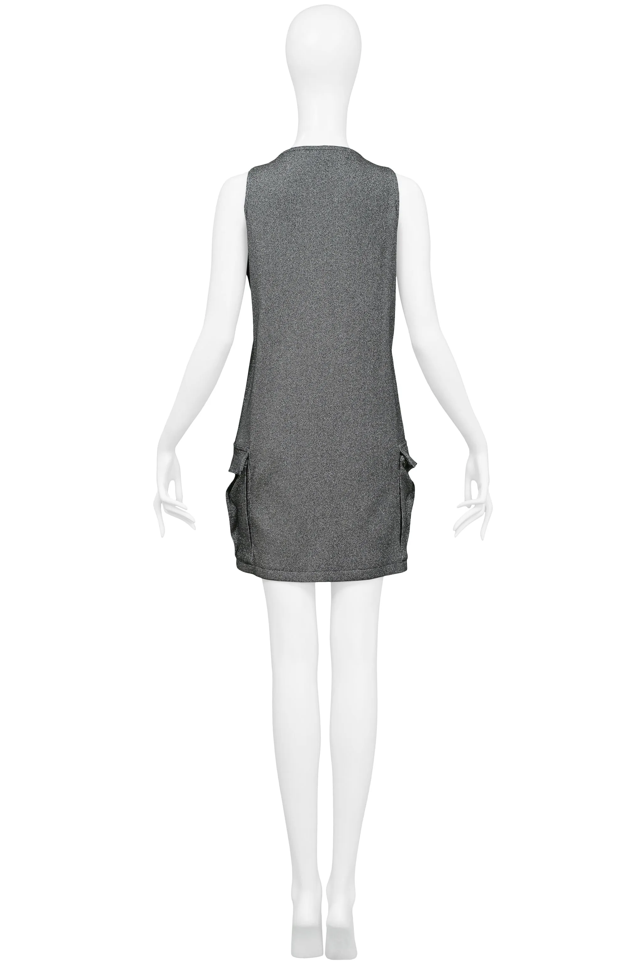 STEPHEN SPROUSE SILVER LARGE POCKET CARGO DRESS