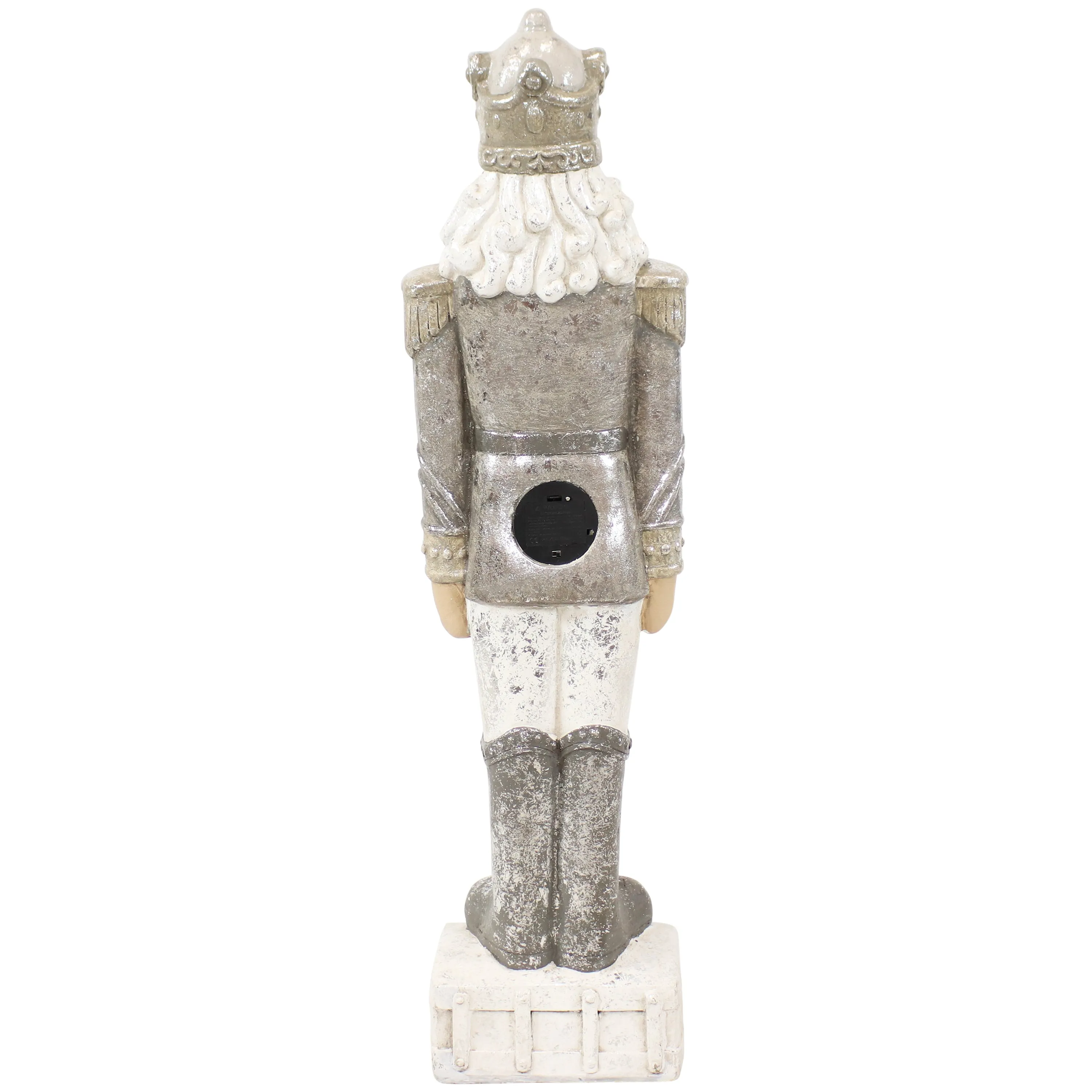 Sunnydaze Alexei the Defender Silver Nutcracker Statue - 36" H