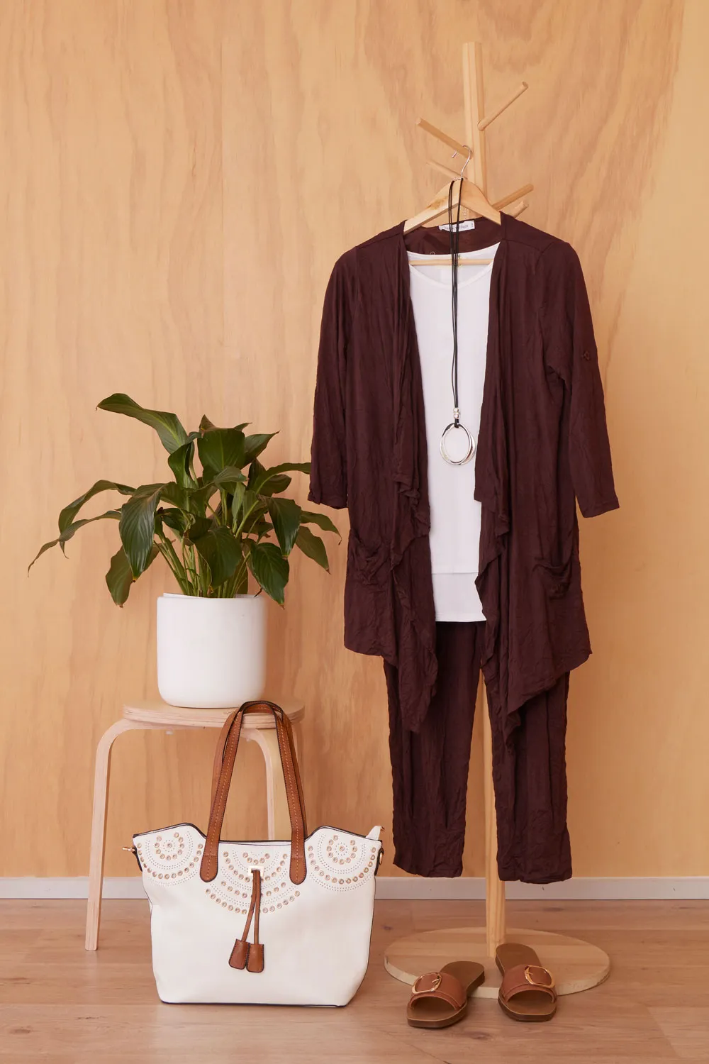 Teegan Crush Cardigan - Chocolate