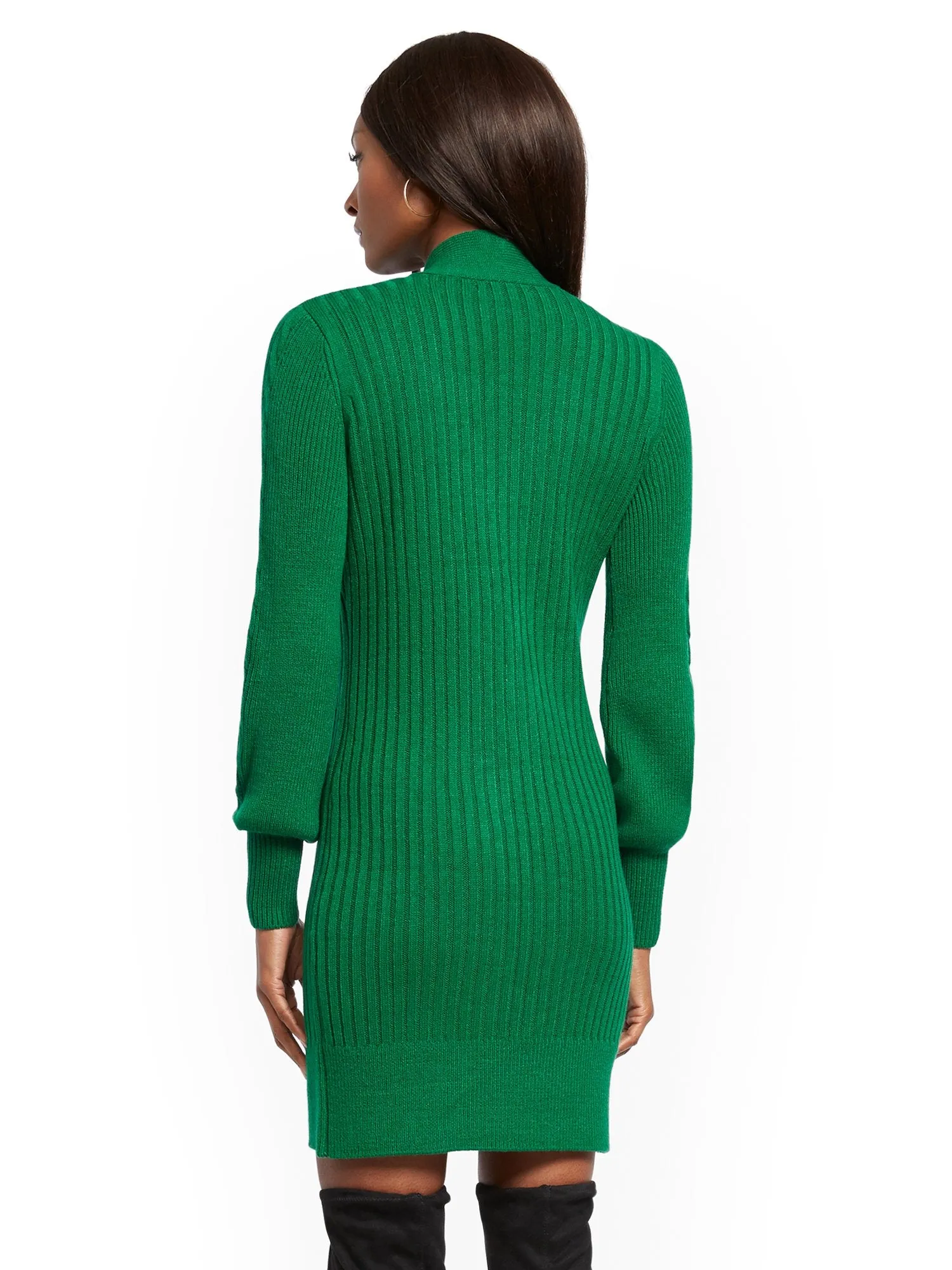 Tie-Neck Sweater Dress