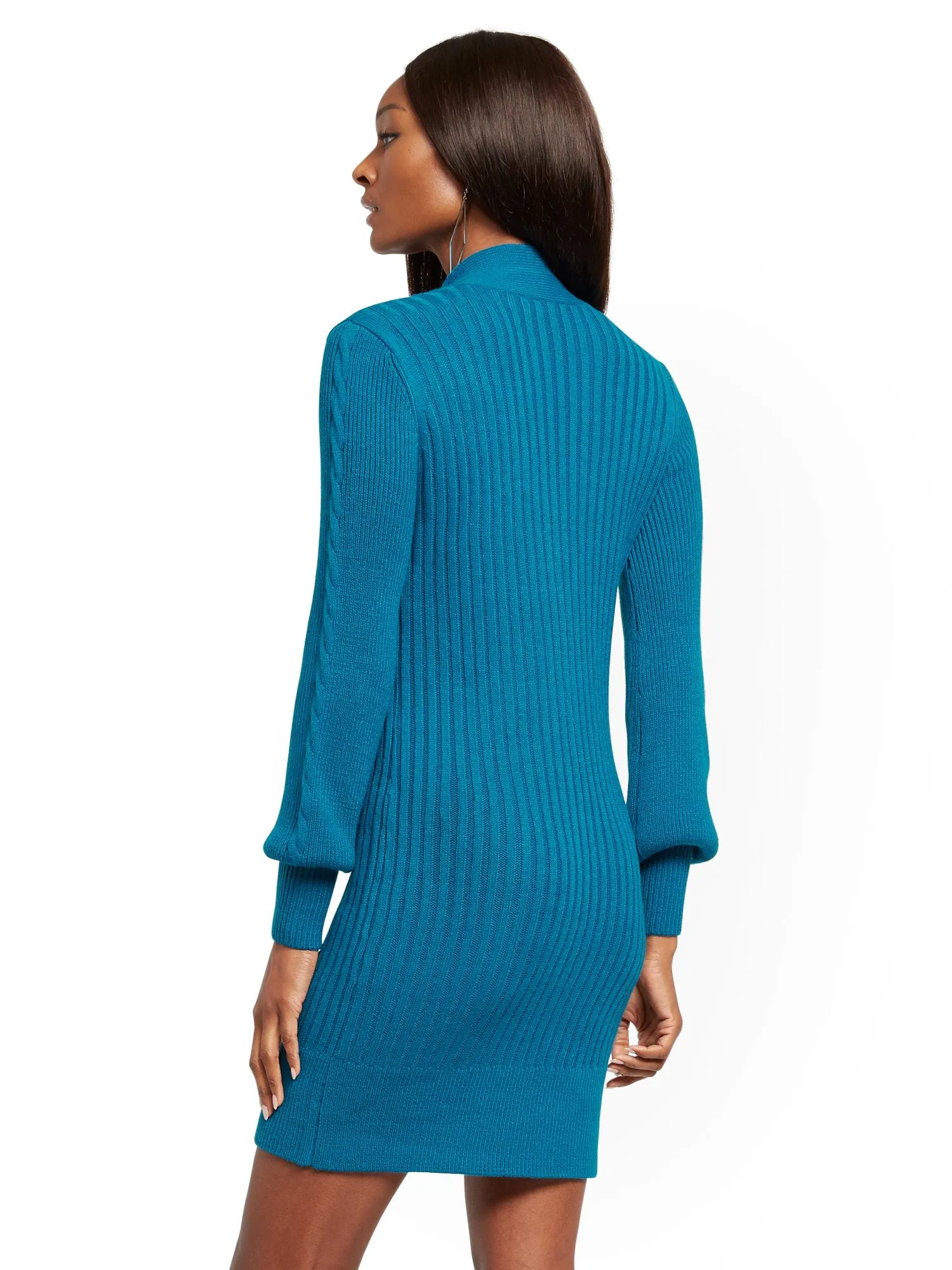 Tie-Neck Sweater Dress