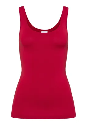 Touch Feeling Round Neck Tank Top | Garnet Red 71814-2401