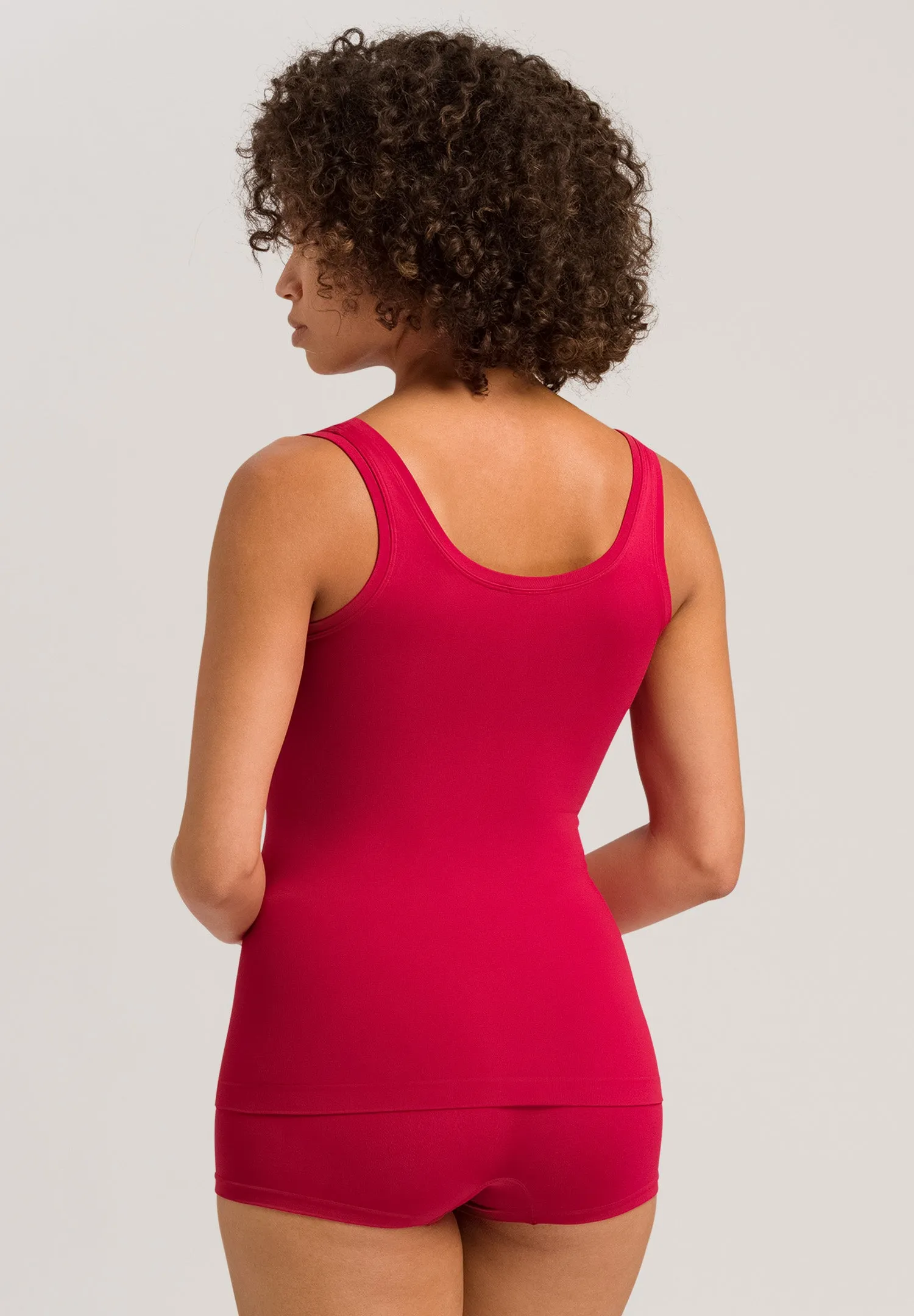 Touch Feeling Round Neck Tank Top | Garnet Red 71814-2401