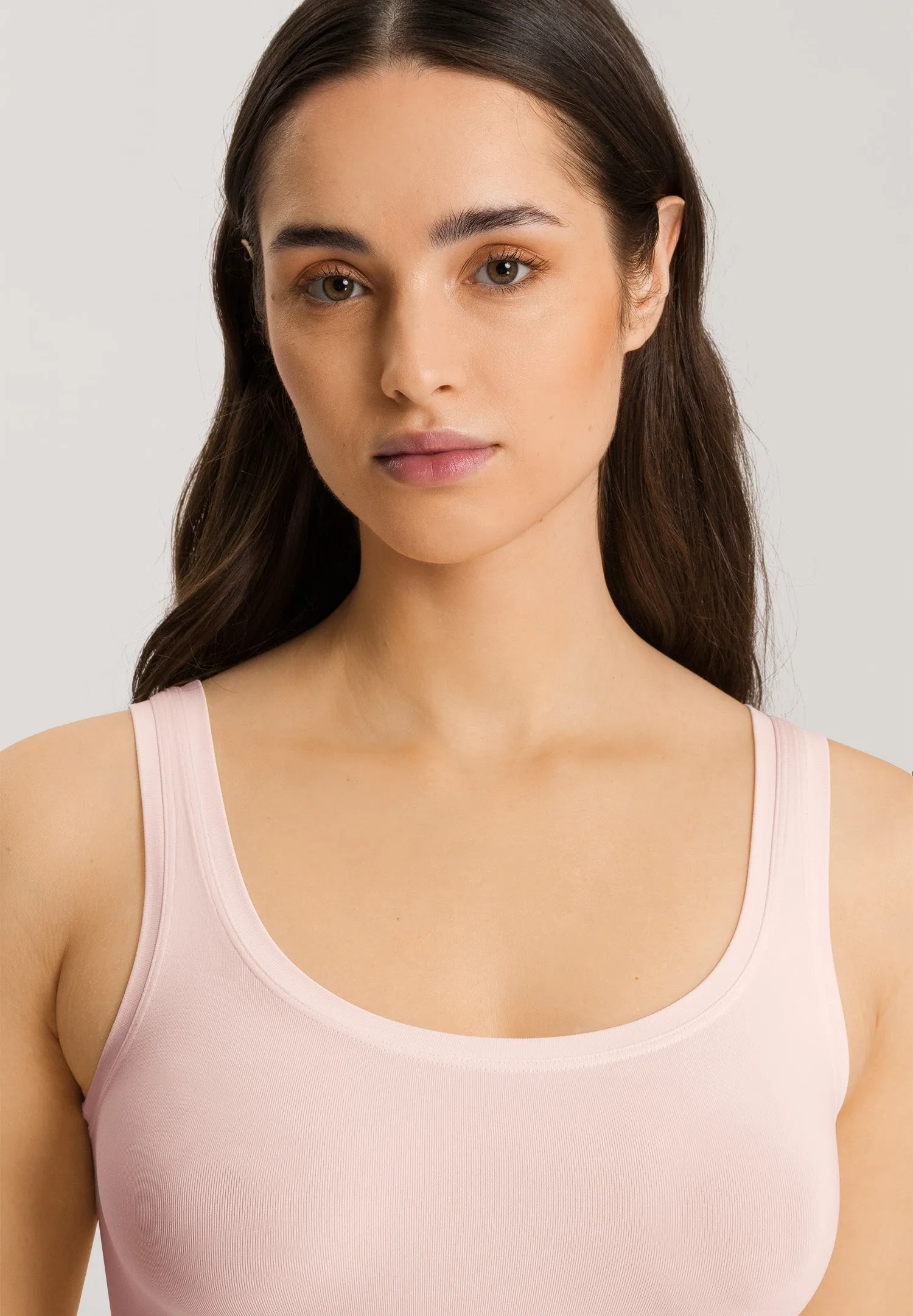 Touch Feeling Round Neck Tank Top | Rose Cream 71814-1393