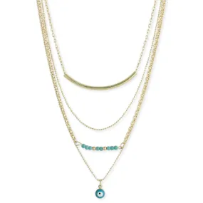 Turquoise Gold Layer Necklace