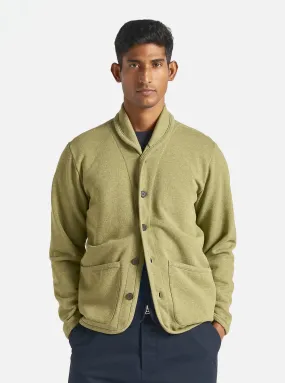 Universal Works Lancaster Jacket in Green Recycled Cotton Blend Jersey