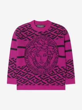 Versace Girls Wool Knitted Medusa Jumper