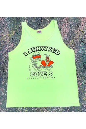 Vintage Made In USA I Survived Cove 5 Findlay Marina Tank- XL