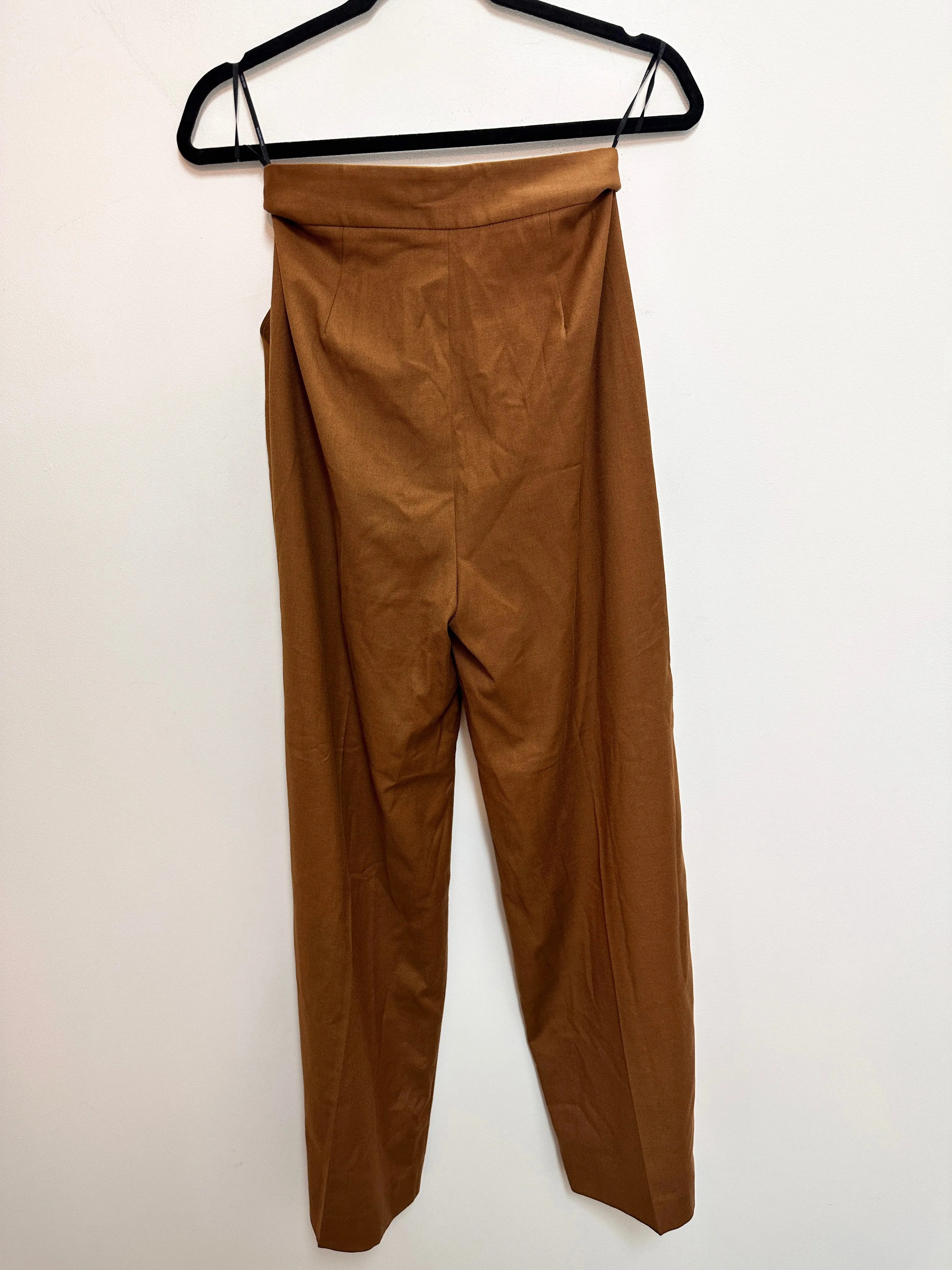 Wide Leg Suit Pants in Brown