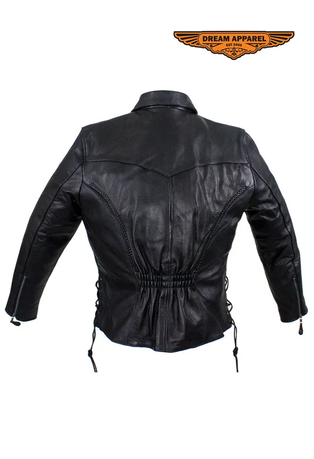 Women's Soft Leather Motorcycle Jacket