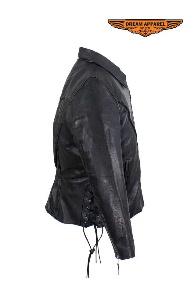 Women's Soft Leather Motorcycle Jacket